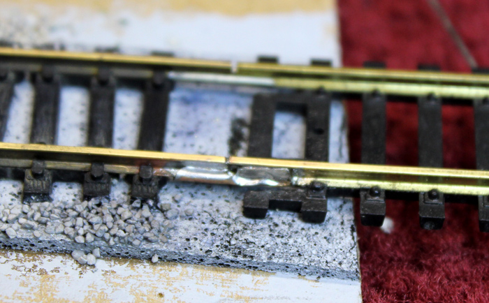 Soldering model sales railway track